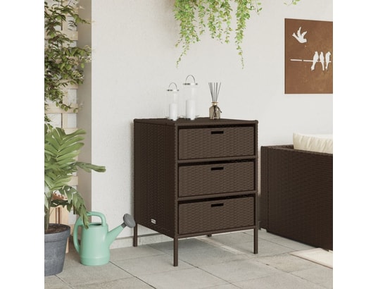 VIDAXL - Armoire de jardin Armoire de rangement de jardin marron 55x59x80cm résine tres...