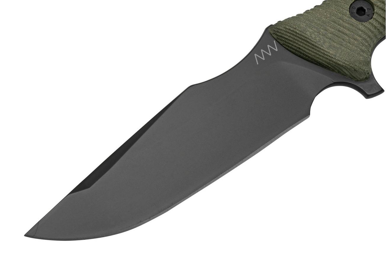 ANV Knives M311 SPELTER DLC Elmax, Olive Micarta Handle, Black Kydex Sheath, survivalmes