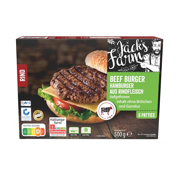 JACK´S FARM Beef Burger 500 g