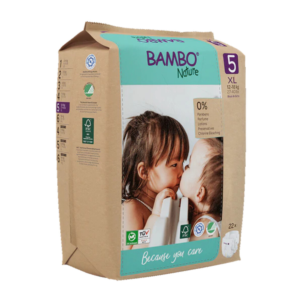 Bambo Nature Luiers Maat 5 (12-18 kg)22 stuks