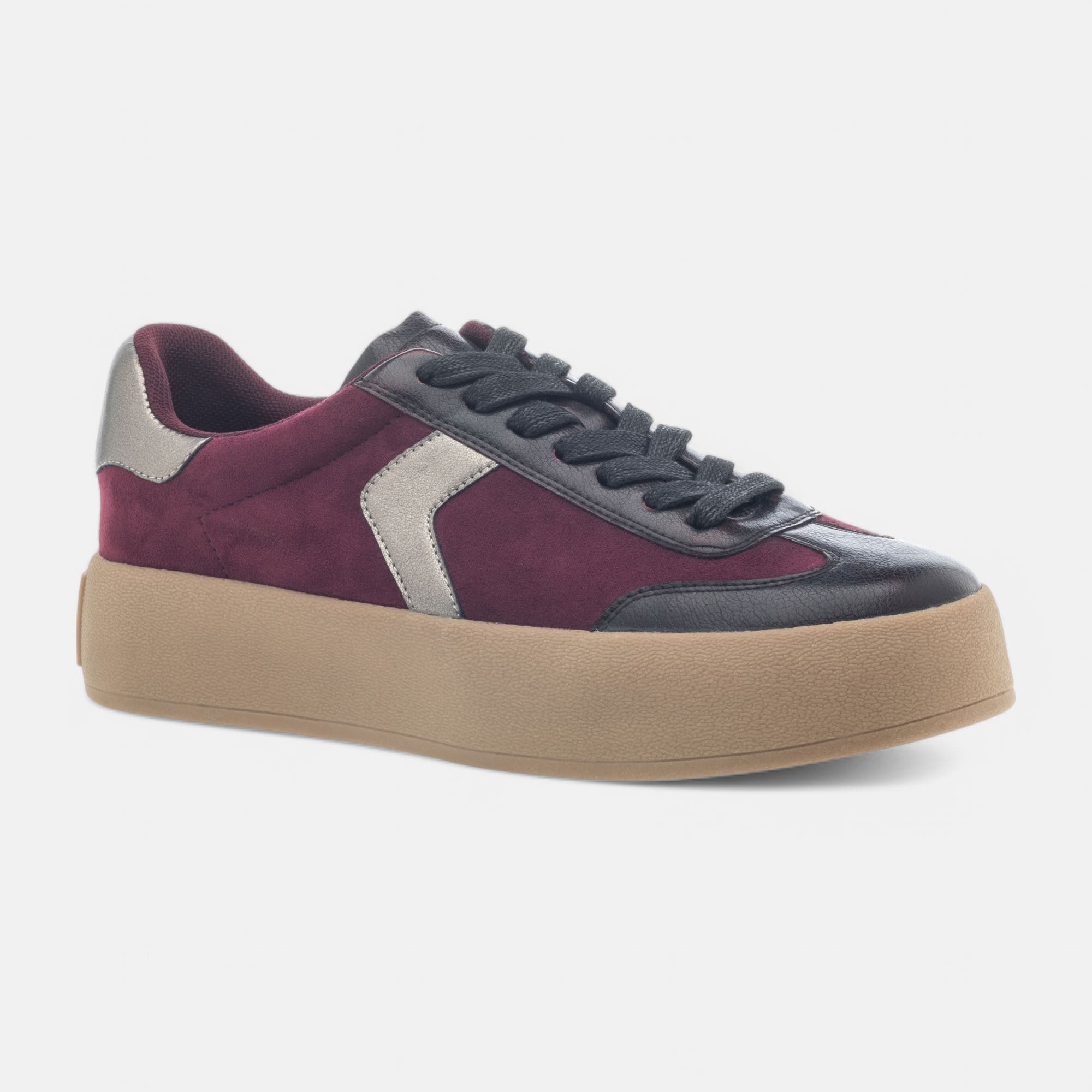 Baskets basses Femme bordeaux