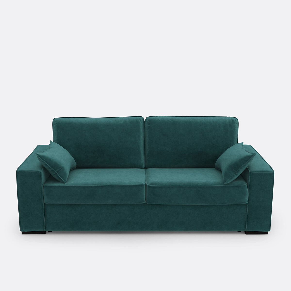 LA REDOUTE INTERIEURS<br>Sofá cama de veludo, espuma HR premium, Cecilia