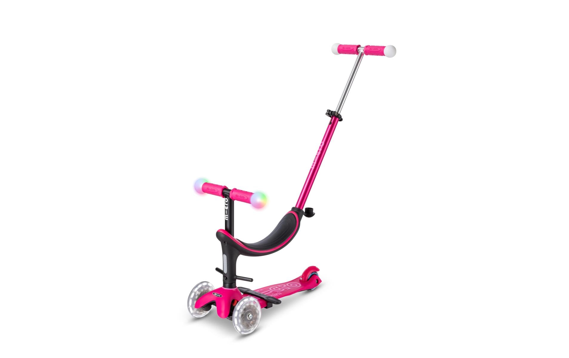 Kickboard Mini2Grow Deluxe Magic LED, PinkAll-in-one Scooter für die ersten Lebensjahre