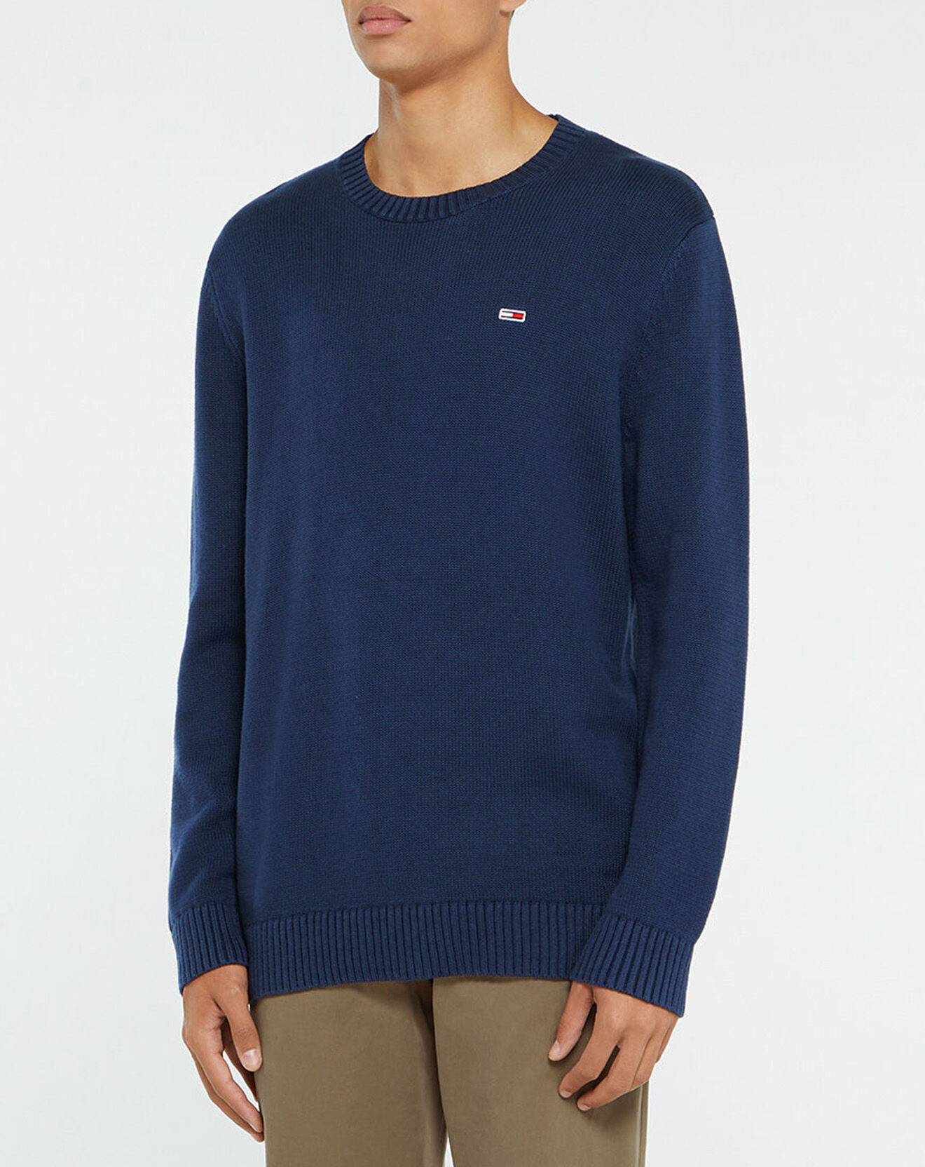 Tommy Jeans Pull Essential Mini Flag bleu marine