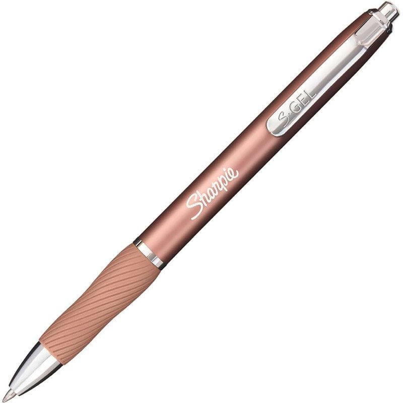 Stylo roller Sharpie S-Gel métallisés rétractable pointe 0,7 mm - écriture moyenne - Blister de 2 stylos et 2 recharges