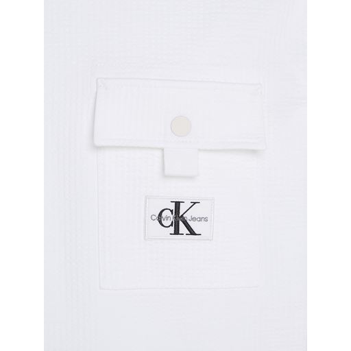 Calvin Klein Jeans Texture Pocket T-shirt, Bright White, XXL