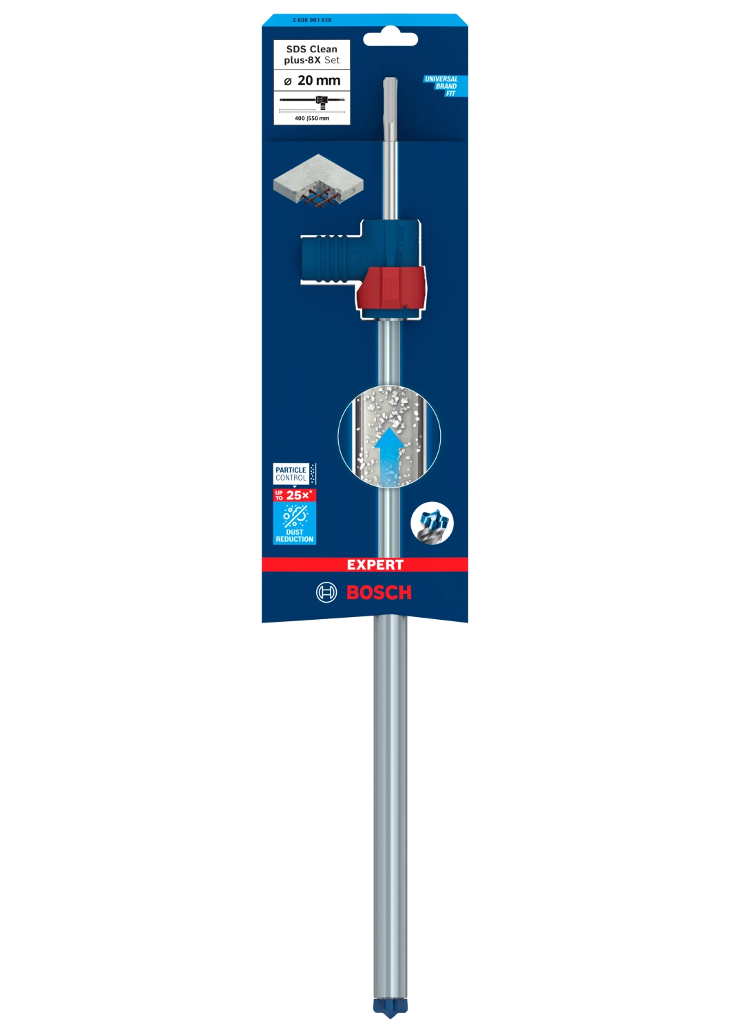 Bosch 2608901619 EXPERT Hamerboor SDS Clean SDS plus-8X - 20x400x550mm met connector