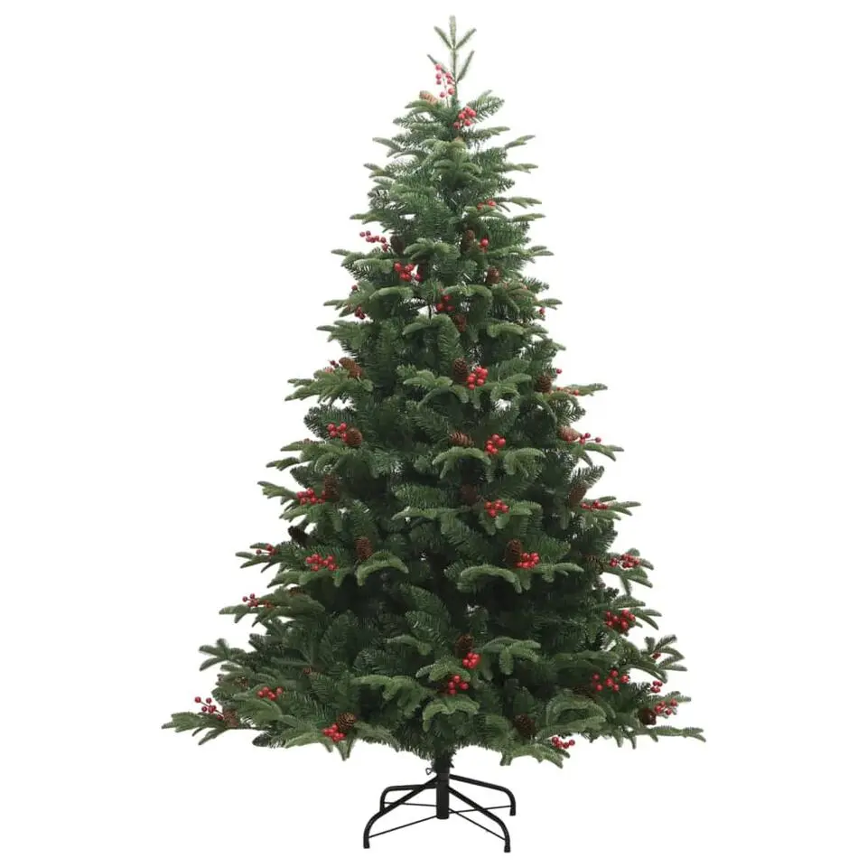 vidaXL - Gescharnierde Kunstkerstboom - Groen - 210 cm