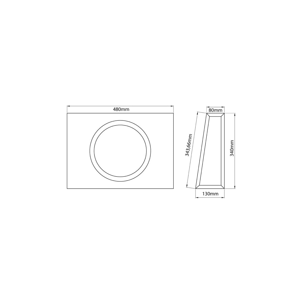 MTX RTF10P Plassbesparende Aktiv subwoofer med innebygd D-klasse forsterker