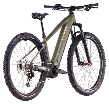 VTT Électrique Semi-Rigide Cube Reaction Hybrid Pro 800 Shimano Deore/Deore XT 12V 800 Wh 29'' Vert Dusty Olive 2025