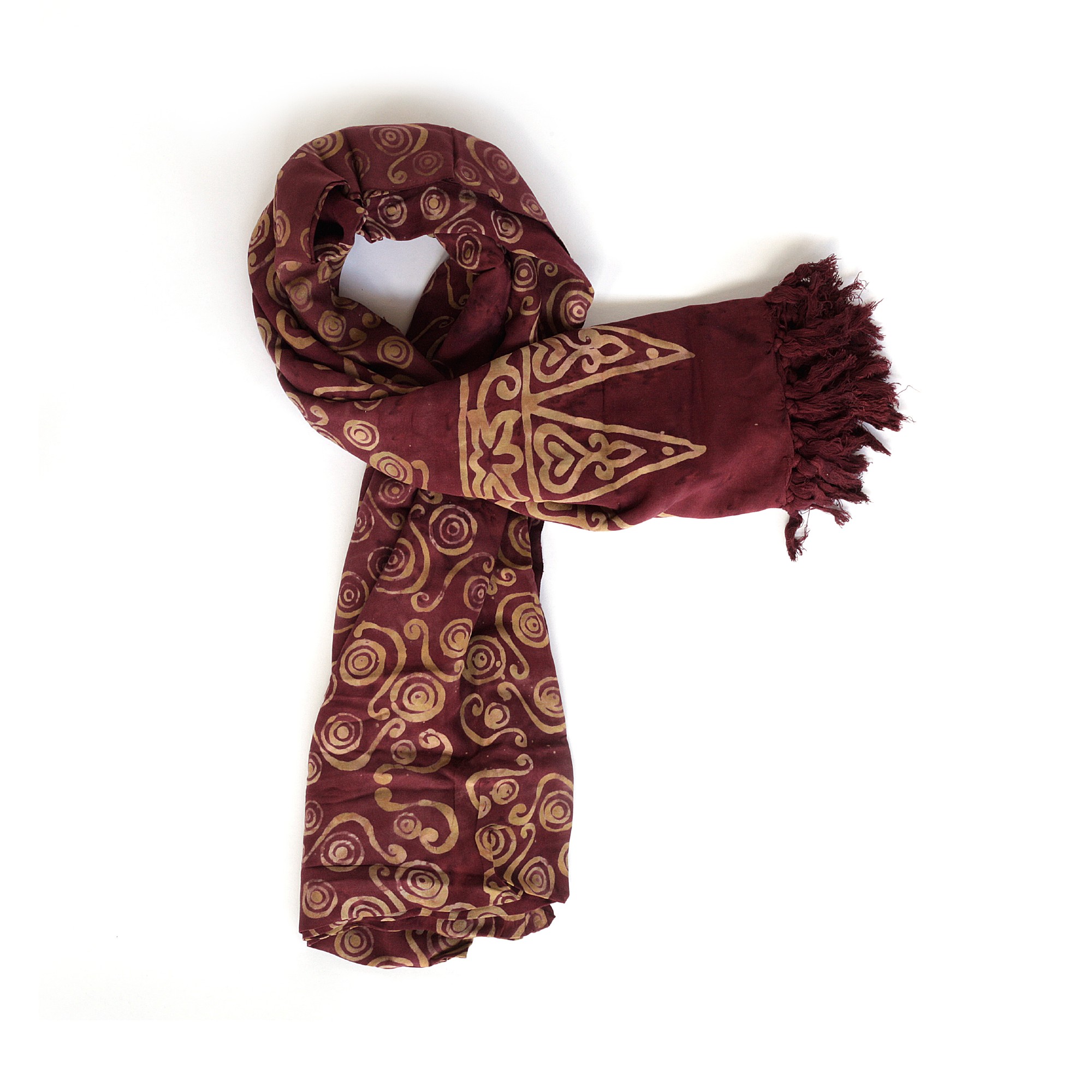 Sarong mit Kokosnuss-Schnalle, Batik, bordeaux günstig bestellen
