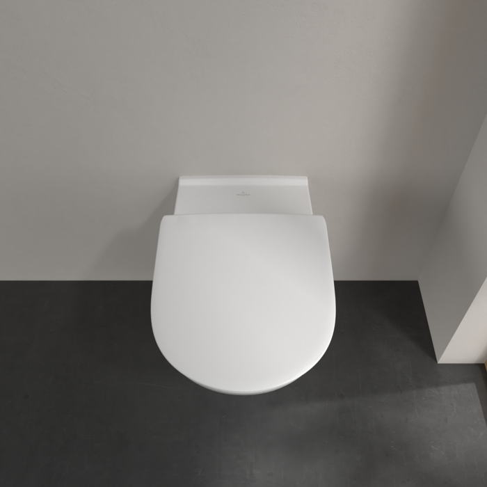 Villeroy & Boch ViCare randloos toilet met softclose zitting en standaard handgrepen wit glans