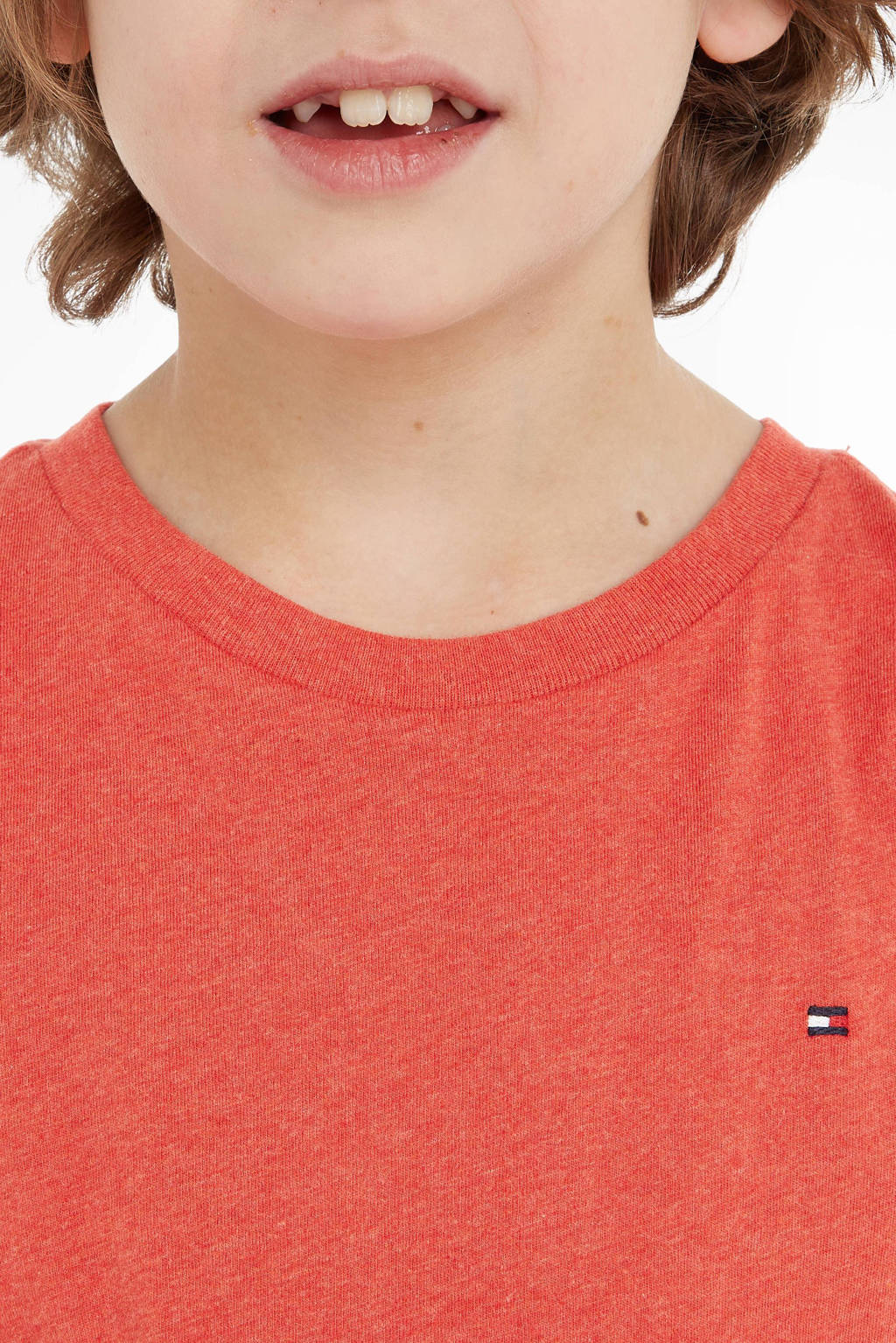 Tommy Hilfiger T-shirt van katoen oranje