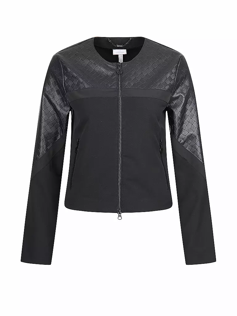 SPORTALM Jacke in Lederoptik  schwarz
