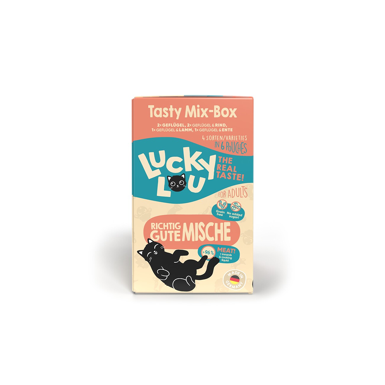Lucky Lou Nassfutter Katze Adult Tasty Mix-Box 6x125 g