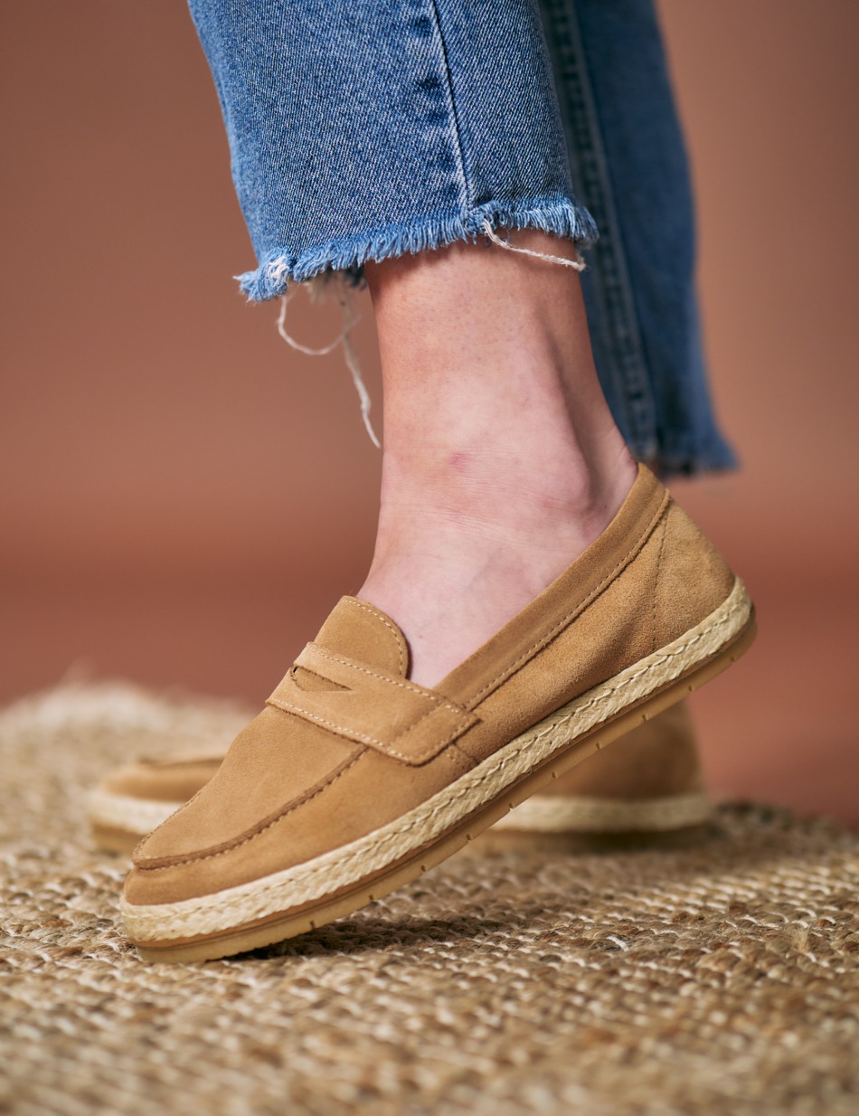 Veloursleder Slipper sportiv