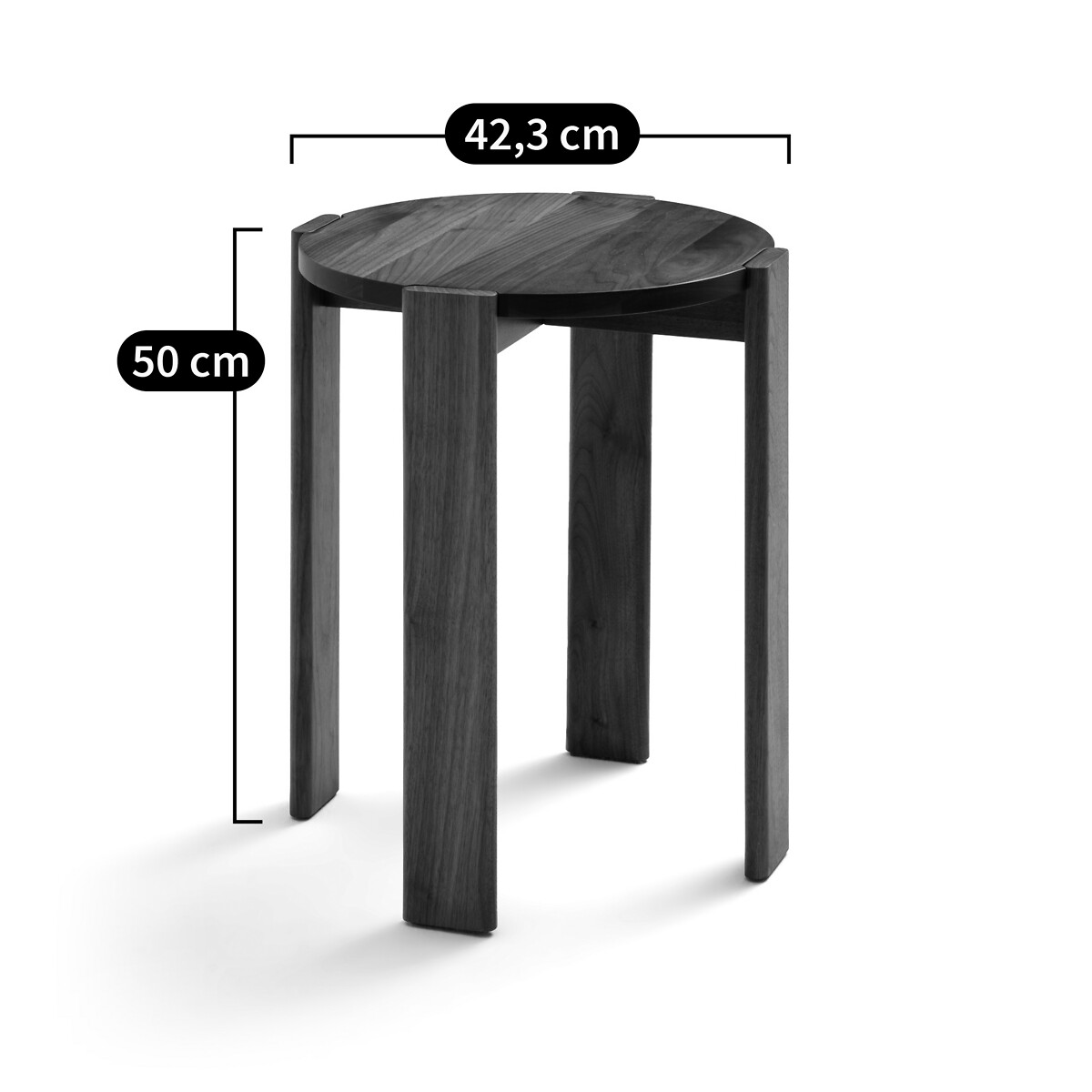 LA REDOUTE INTERIEURS<br>Mesa lateral ou de cabeceira em nogueira POKHARA