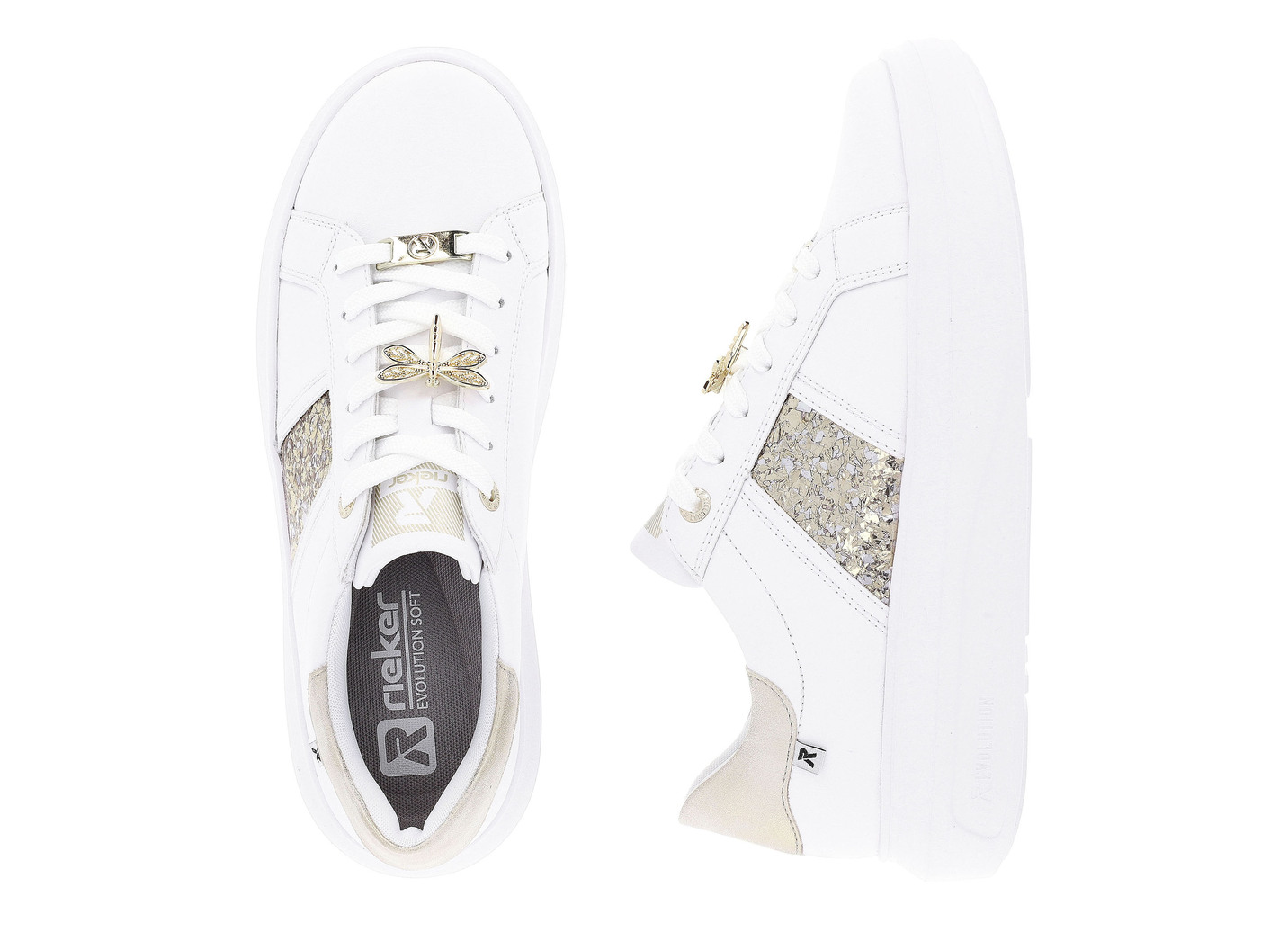 Sneaker mit Libellen-Metallschmuck