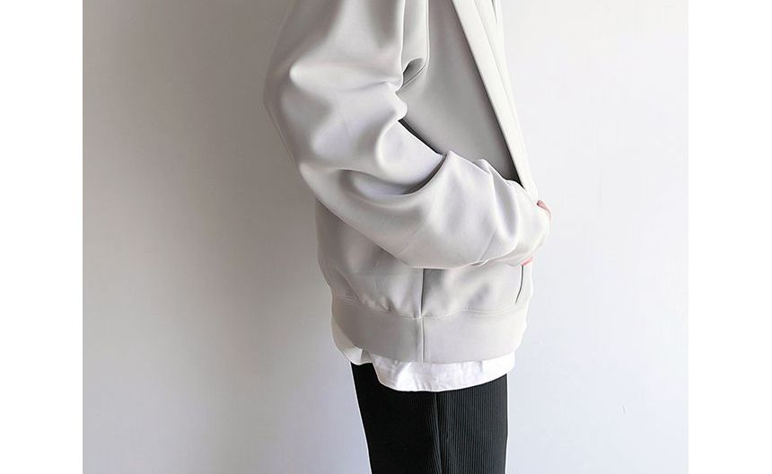 CHIC ERRO - Hoodie met lange mouwen en effen kleur