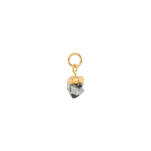 House Of Vincent Fødselssten Vedhæng, April Transparent Grey/Gold