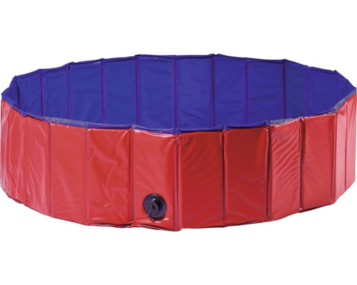 Hondenzwembad maat M Ø 120 cm rood-blauw