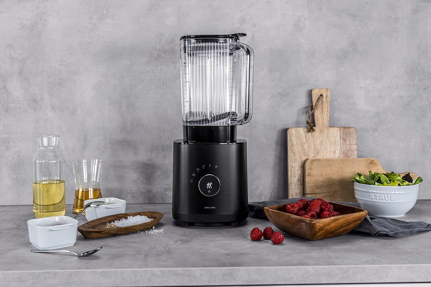 ZWILLING ENFINIGY Standmixer Universal 1.4 Liter, Mixer mit Edelstahl-Kreuzklinge & 1200-Watt-Hochleistungsmotor, Schwarz