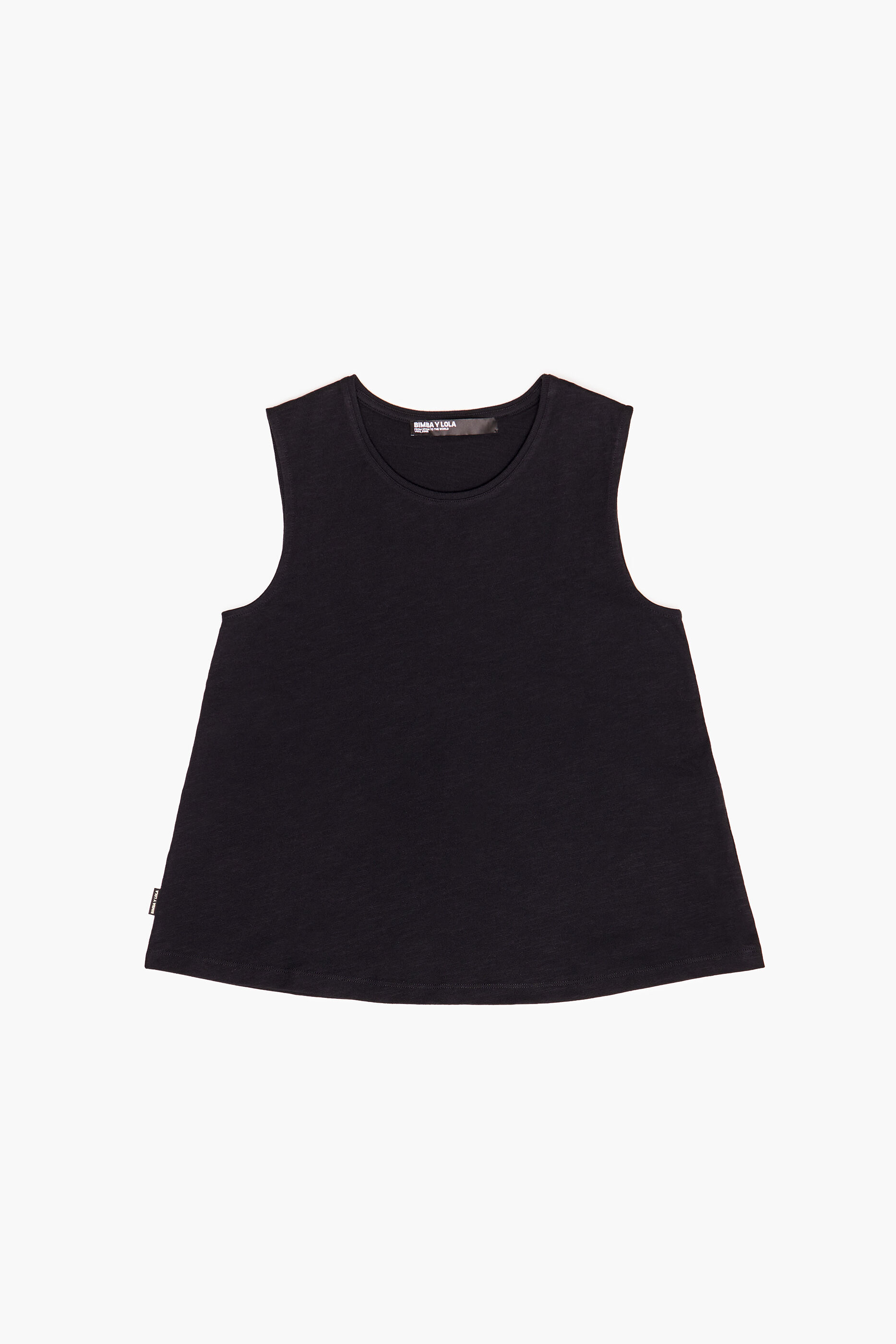 Camiseta preta de algodão