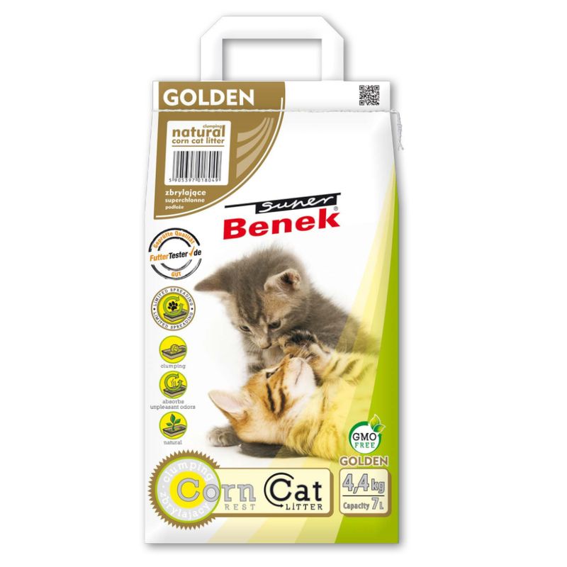 Litière Super Benek Corn Cat Golden ✓ pas cher