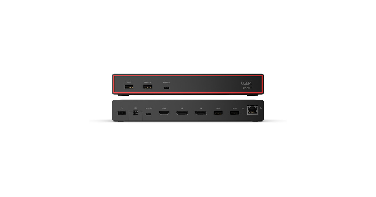 LenovoThinkPad USB4 Smart Dock 5500 dockingstation  (Zwart)