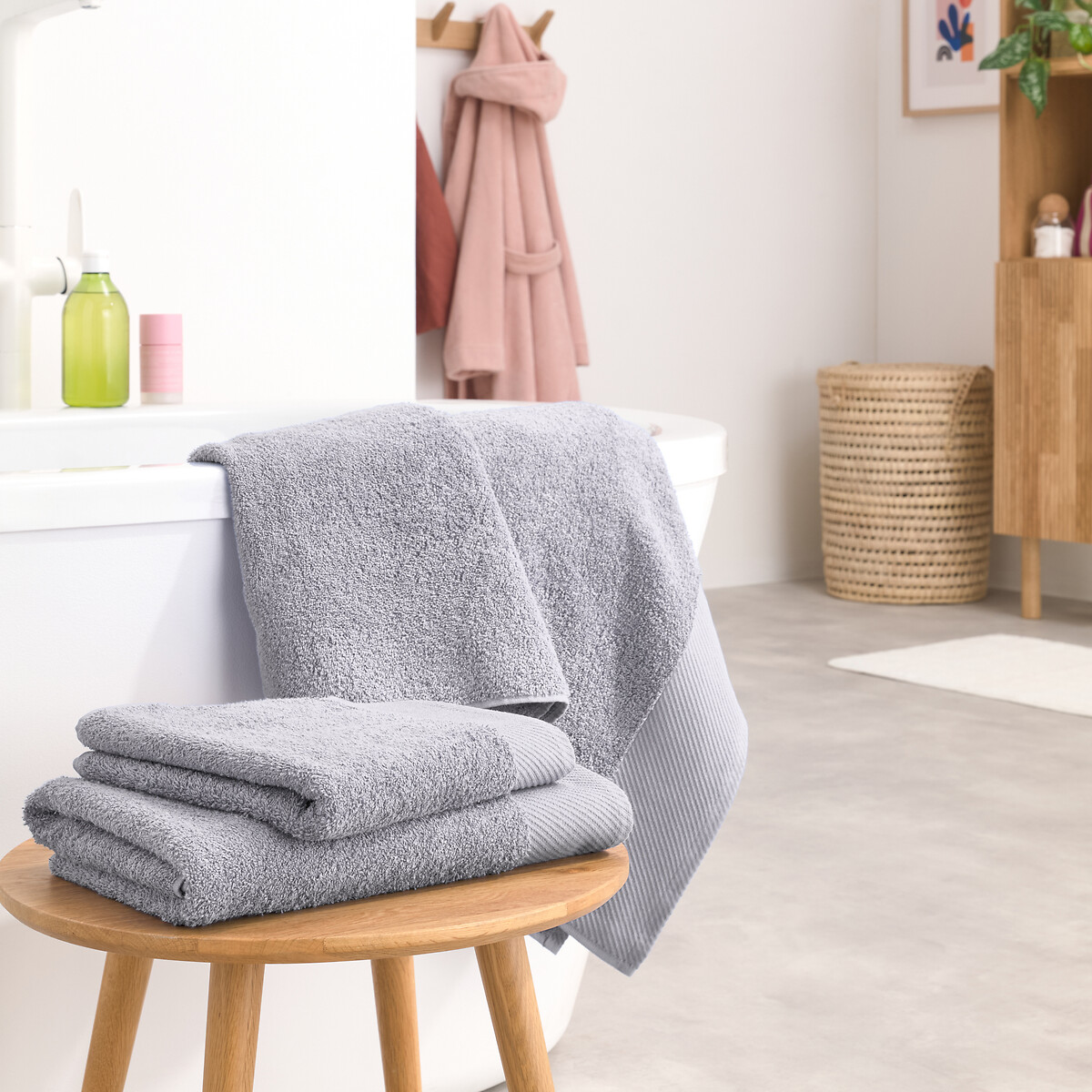 LA REDOUTE INTERIEURS<br>Toalha de banho lisa 500 g/m², Scenario