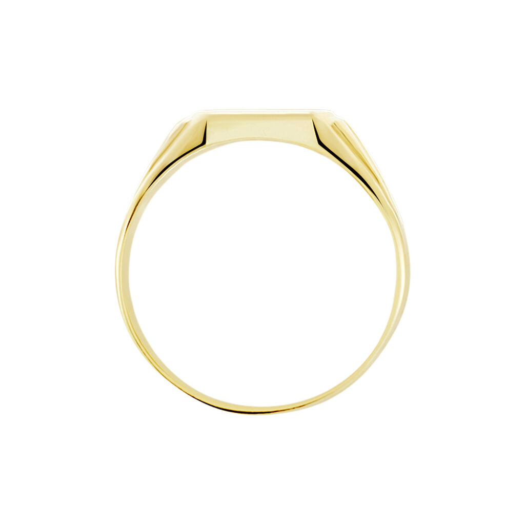 Chevalière Carree Diamantee Or Jaune