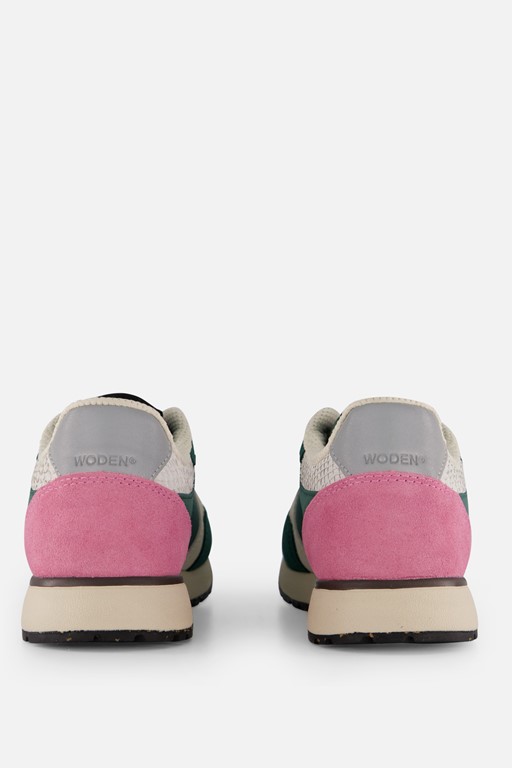 Woden Ronja Reflective Sneakers groen Leer