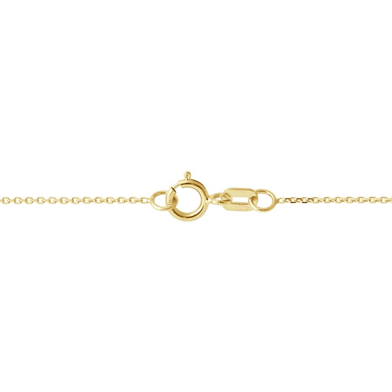 Chaîne maille forçat brillante - Petit modèle - Or jaune - Longueur : 30 cm