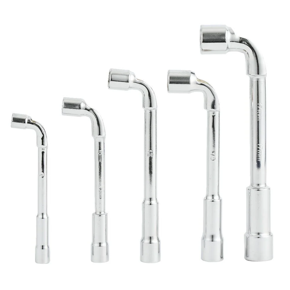 Lot de 5 clés à pipe Ø8/10/12/13/17mm métal gris