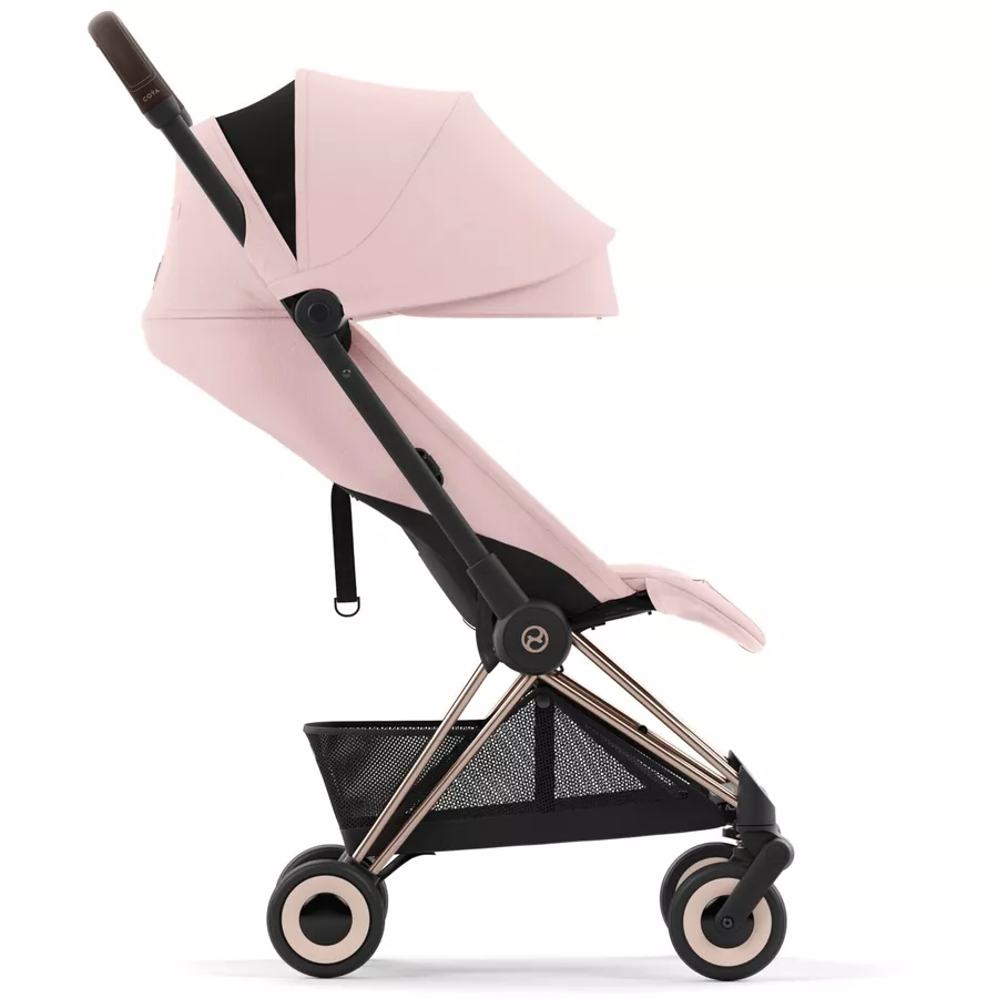 cybex PLATINUM Buggy Coya Rosegold Peach Pink inklusive Babyschale Cloud T I-Size Sepia Black und Adapter