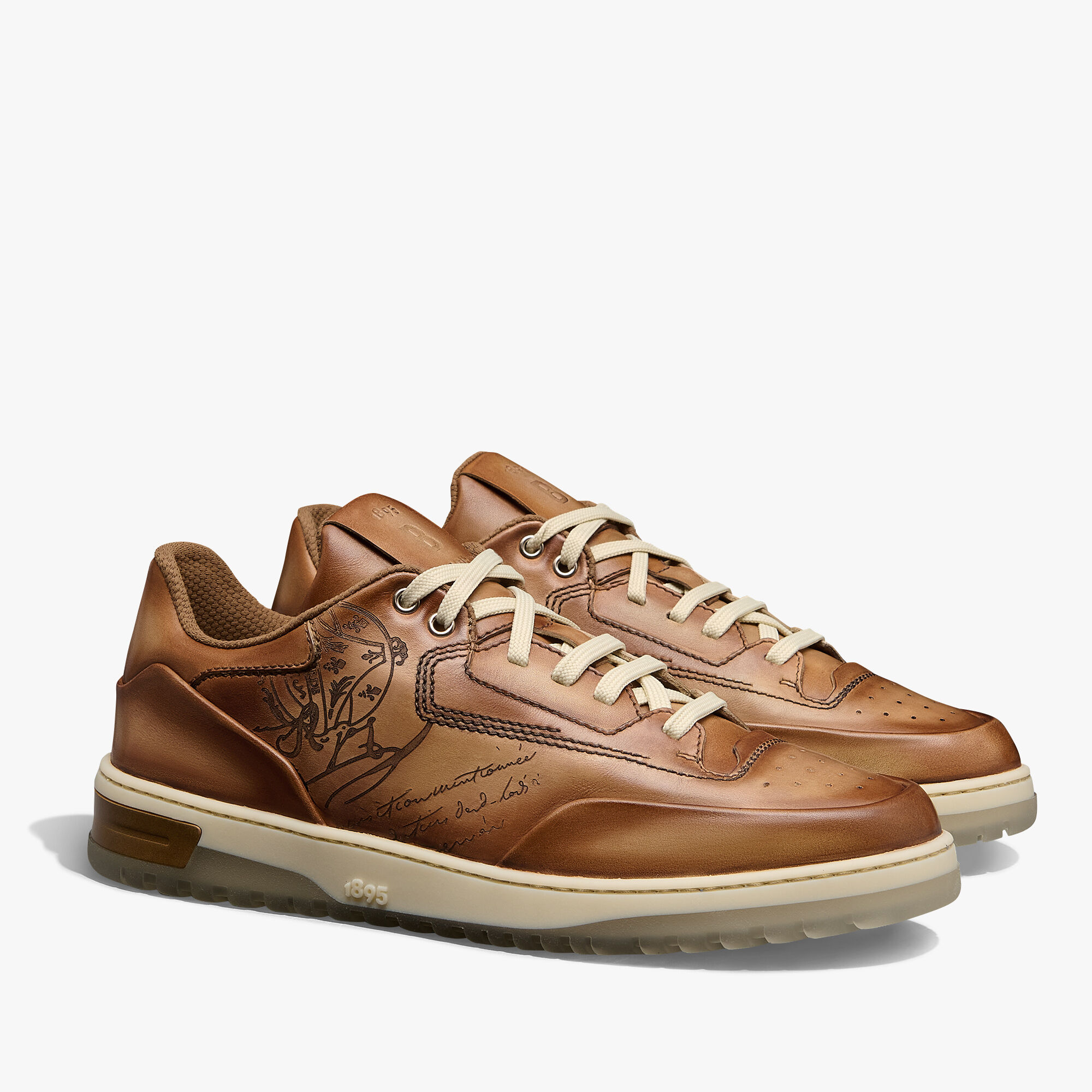 Sneaker Playoff En Cuir Scritto