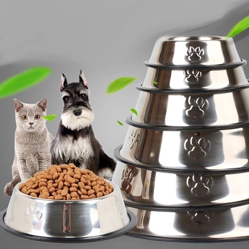 Alimentador de aço para cães MyPetCare, cinza