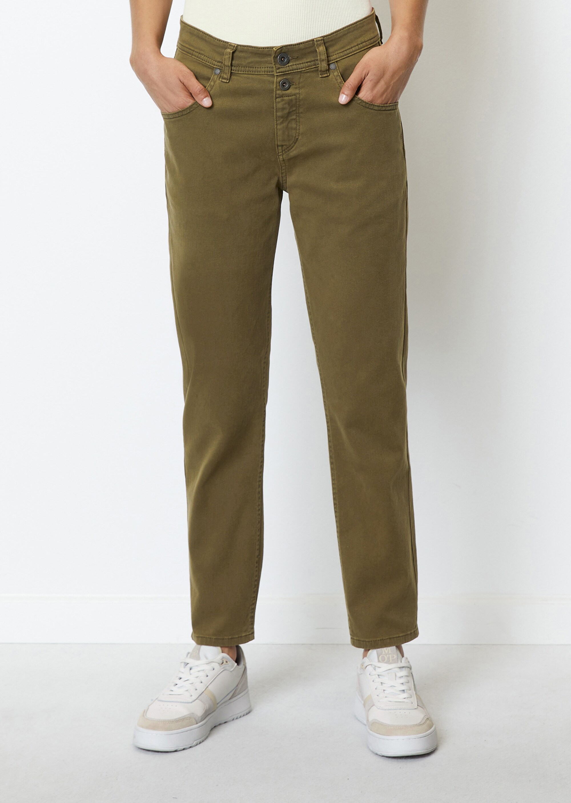 Boyfriend Pants Modell THEDA cropped aus Organic Cotton Stretch