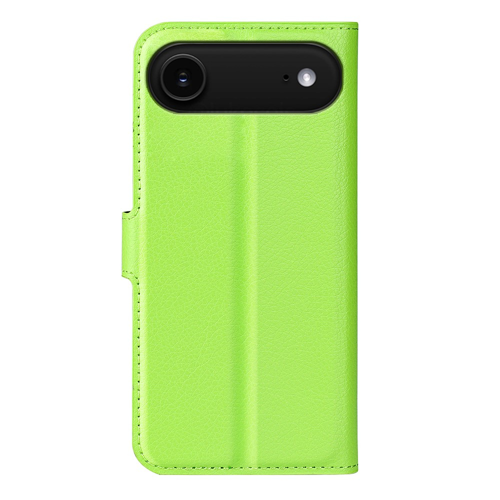 iPhone Air Leder Tasche Flip Cover Litchi Look - Grün