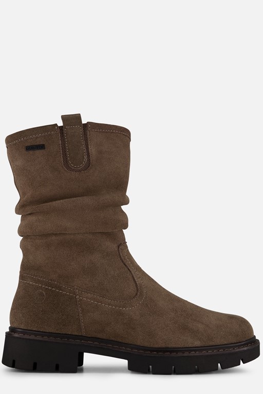 Tamaris Enkellaarsjes taupe Leer