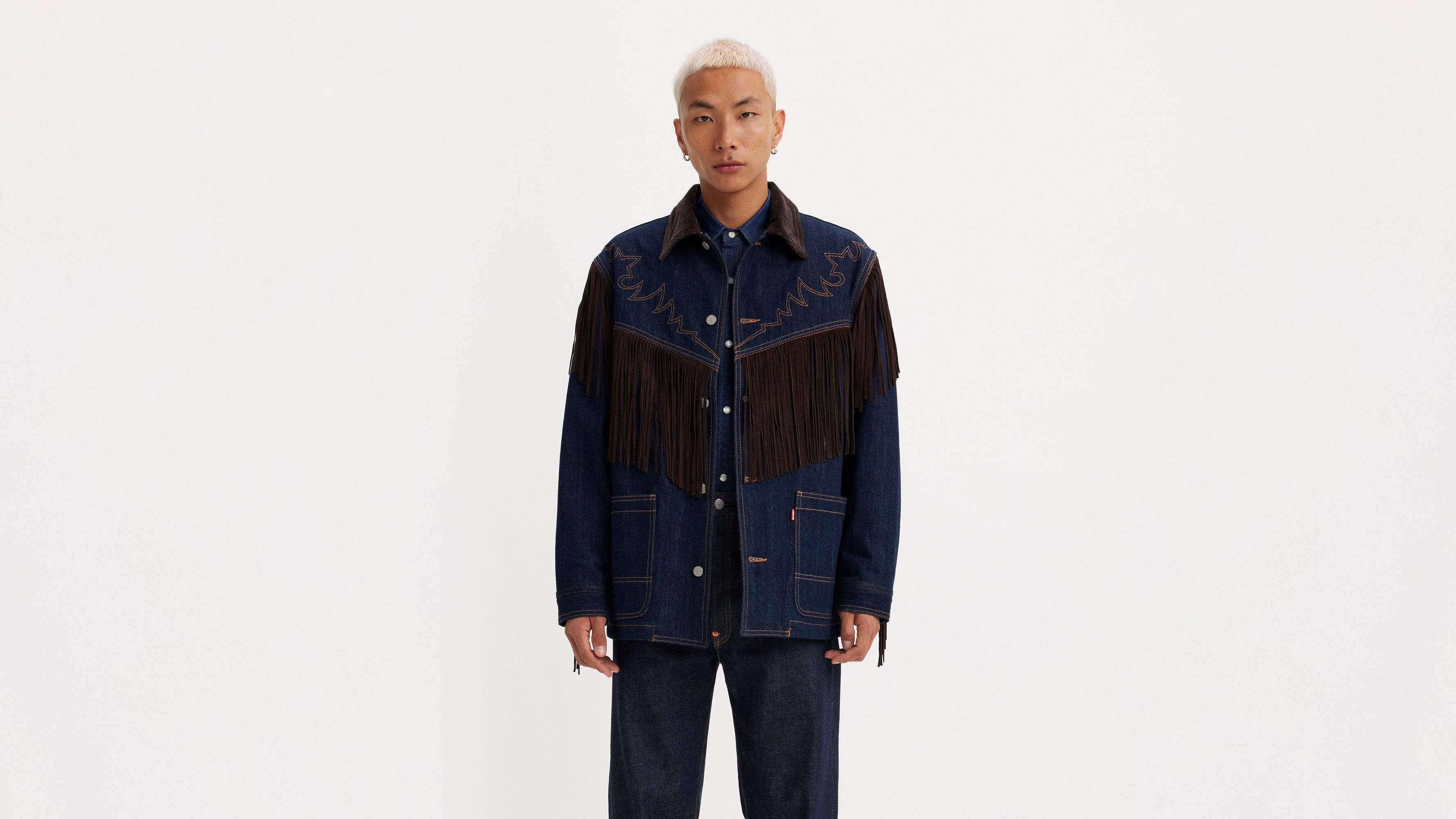 Levi's® x KENZO Fringe Jacket - Indigo Rinse - Bleu