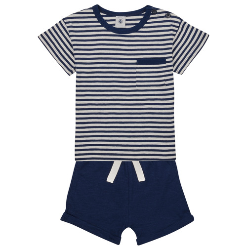 Petit Bateau - FEUILLAGE - Marine / Blanc