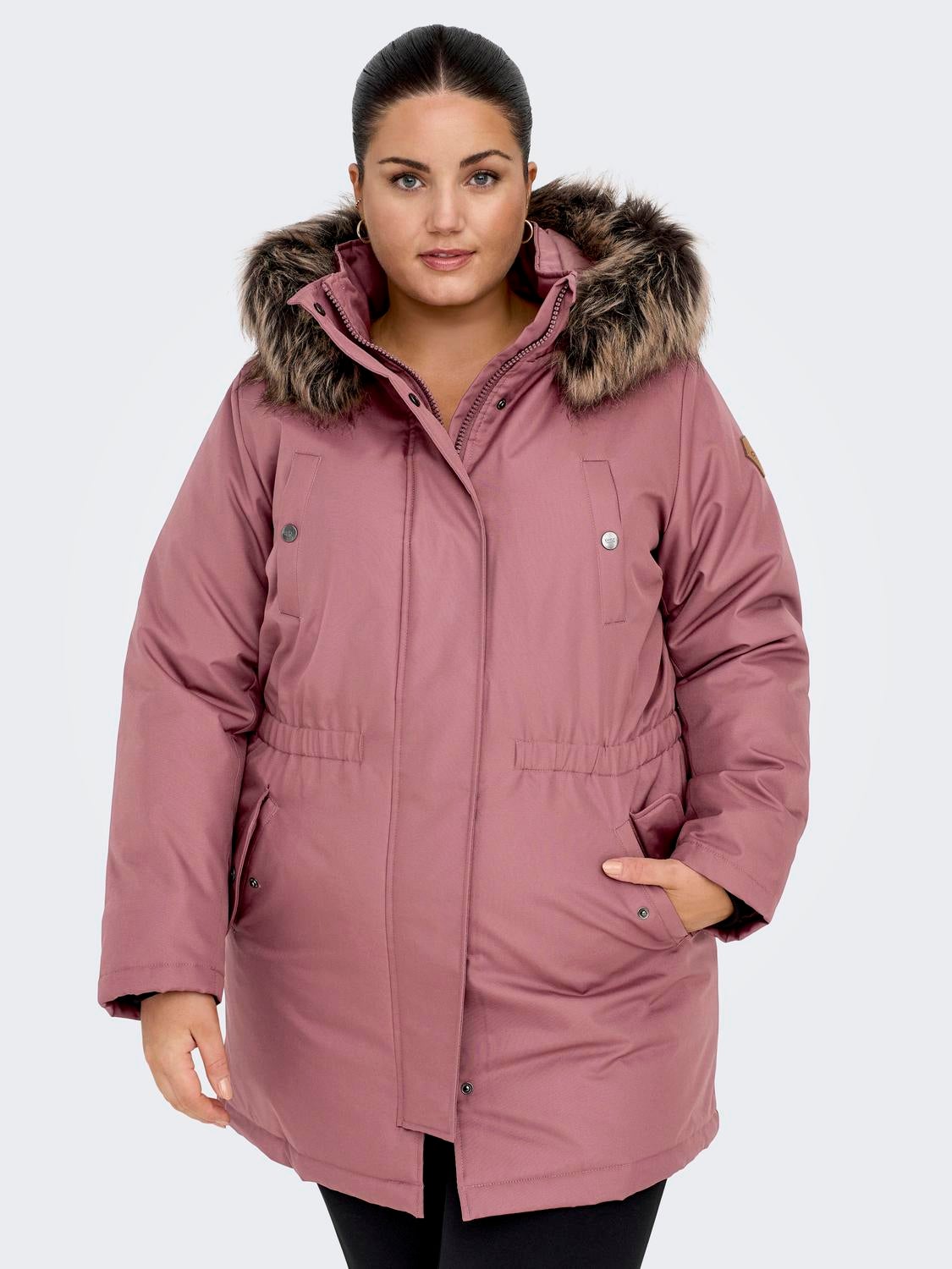 CARIRENA Langer Parka Rose Brown