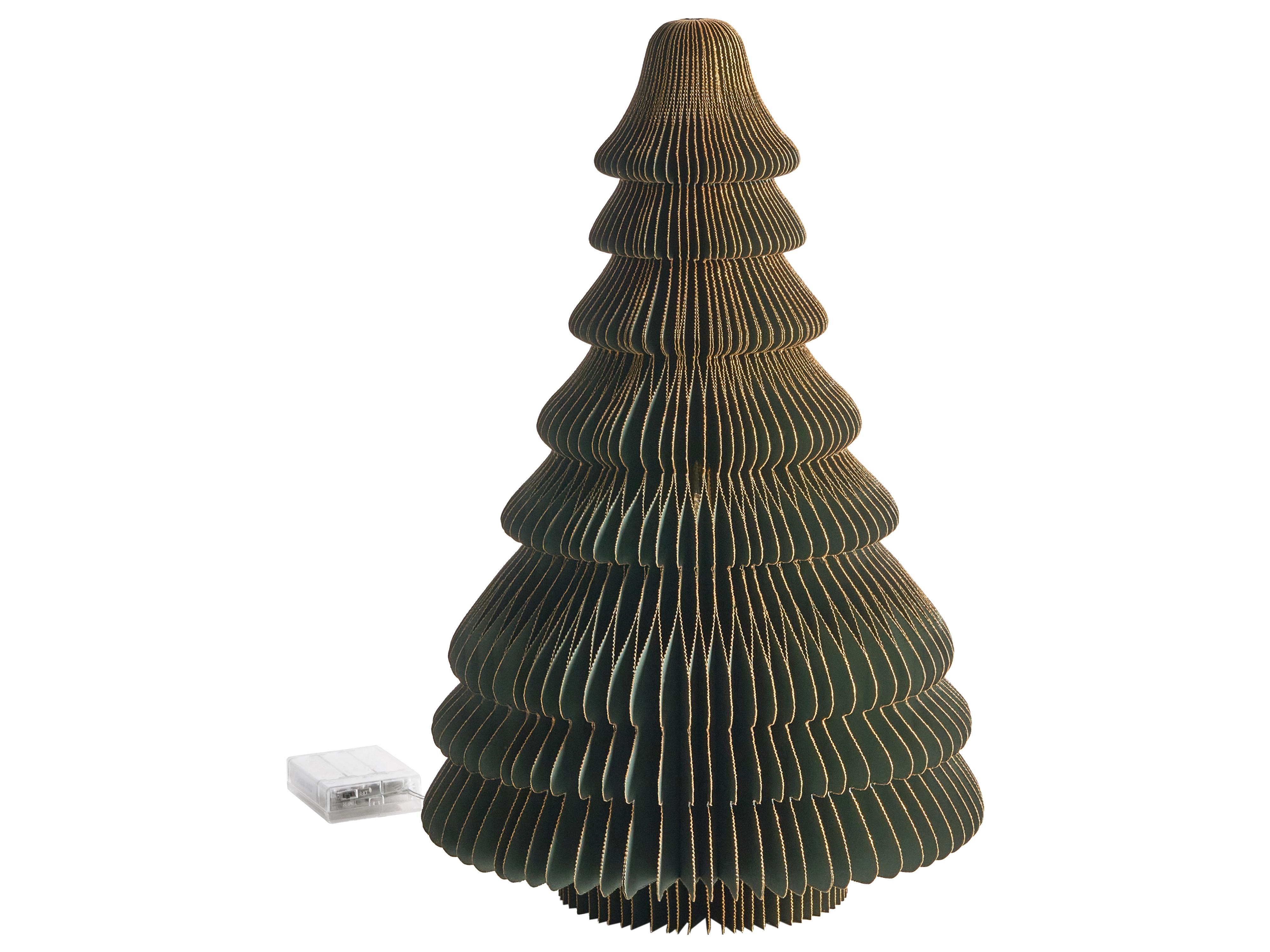 Kerstdecoratie LED ANDAN Kerstboom 41 cm Groen