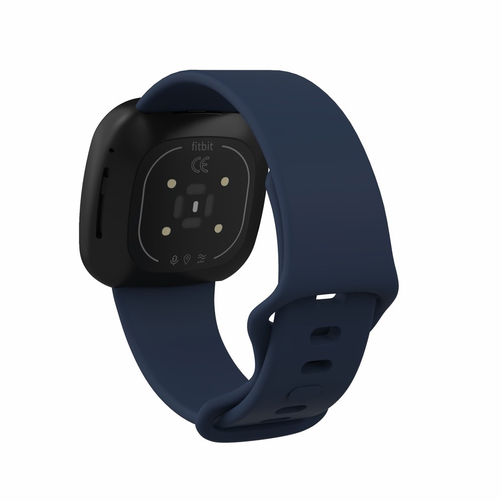 Fitbit Versa 4 / Versa 3 / Sense 2 / Sense Silikon Sport Armband (Gelenkumfang 160-200mm) - Dunkelblau