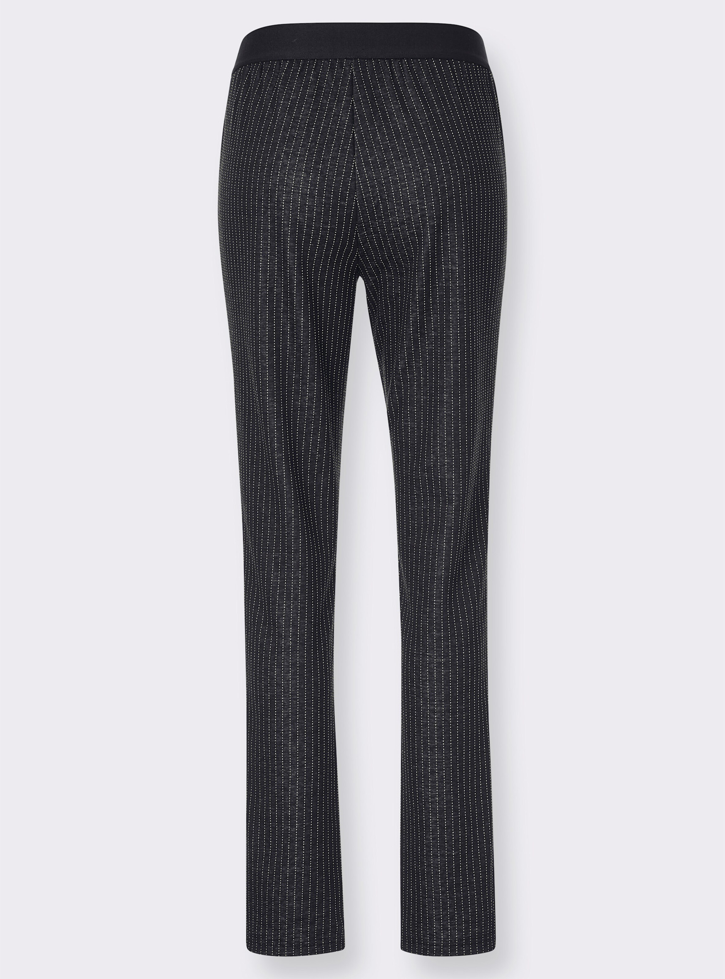 Wirkhose mit seitlicher Kontrastpaspel