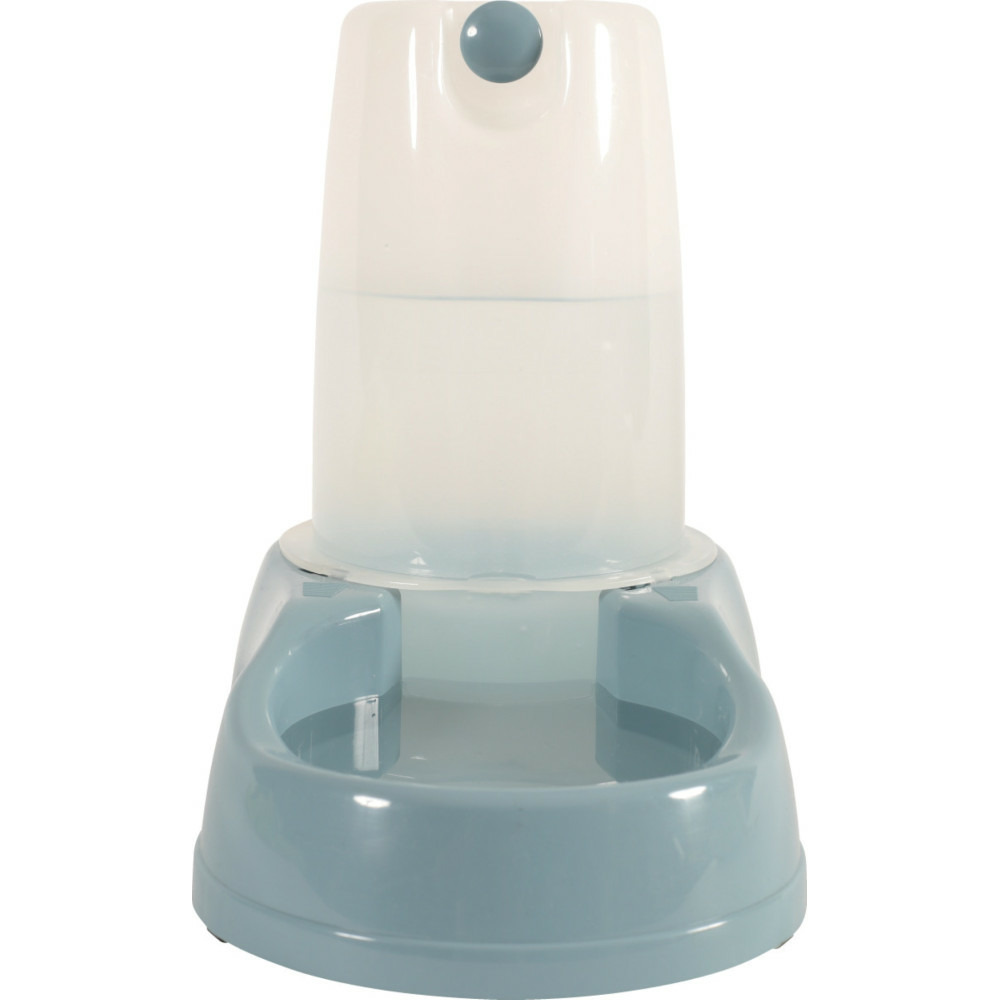 Distributeur d'eau 1.5 litres, bleu en plastique, pour chien ou chat