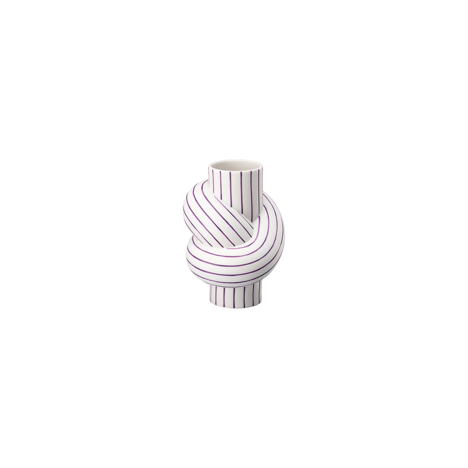 Node Stripes Plum Vase 12 cm