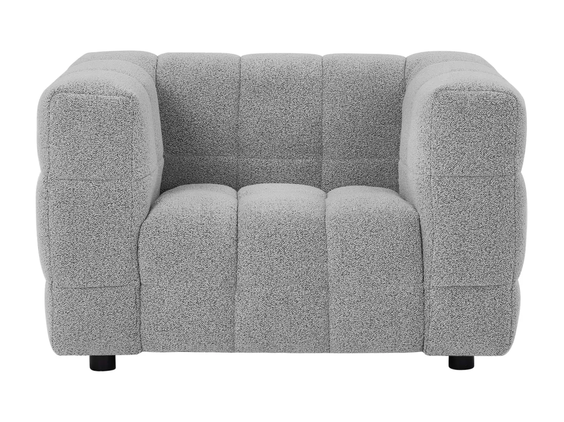 Fauteuil en tissu bouclette gris clair LERICI de Pascal Morabito