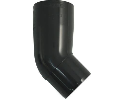 Marley ronde kunststof afvoerbocht, 45 graden, antracietgrijs RAL 7016, nominale breedte 53 mm